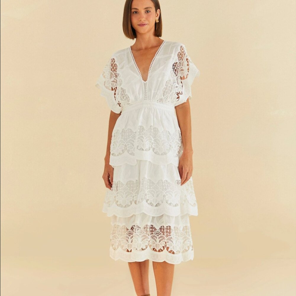 NWT Farm Rio Richelieu Womens Midi Dress Size Large